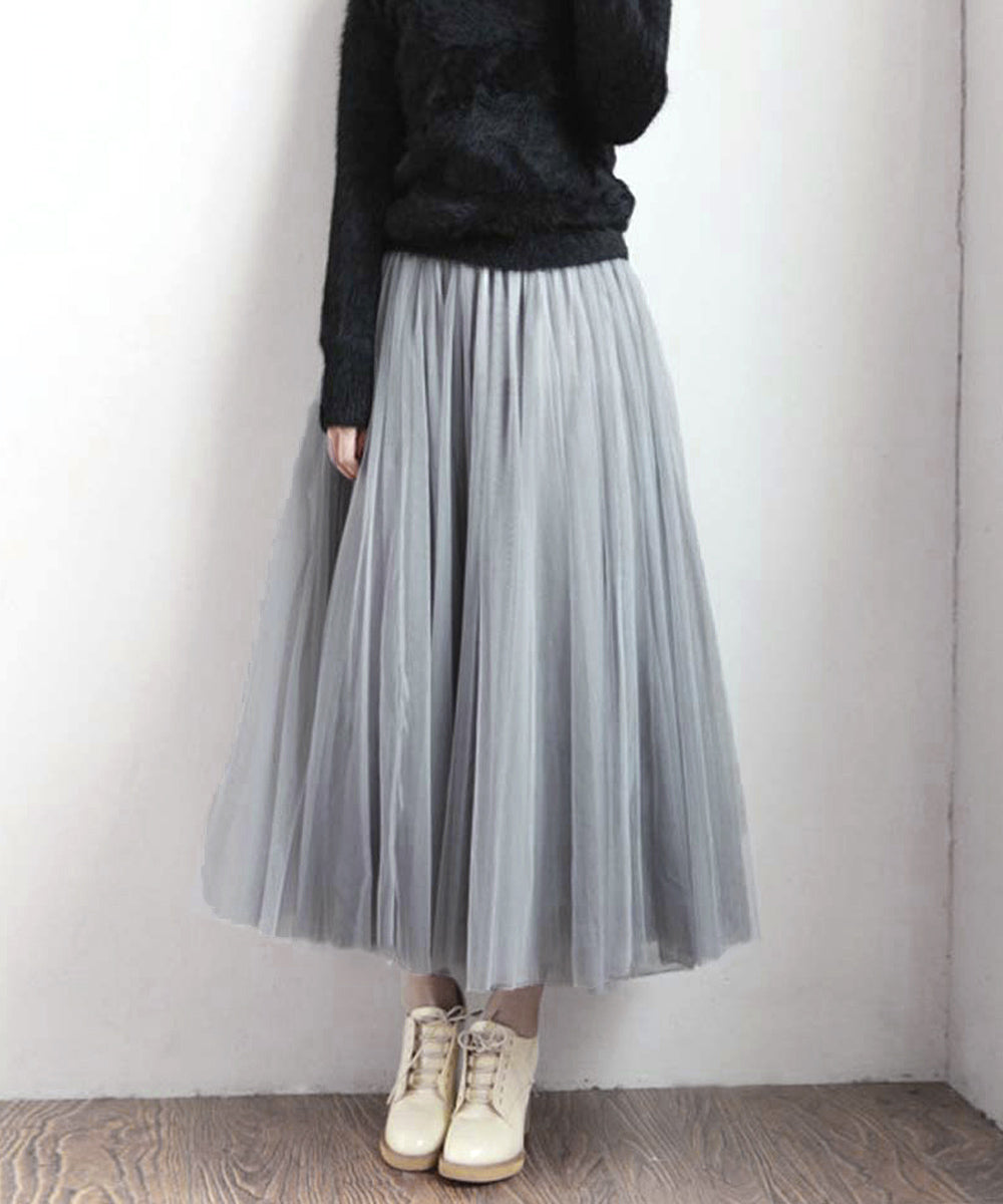 ロングチュールスカート