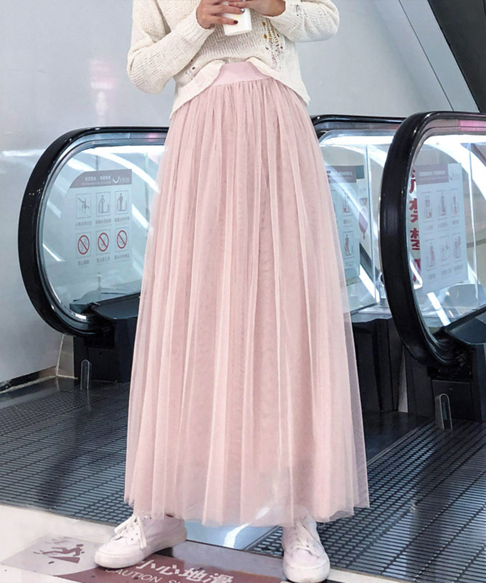 ロングチュールスカート