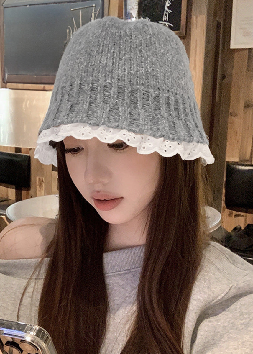 AMBIDEX Store △〇 透かし編み fuwafuwa ニットハット(F キナリ