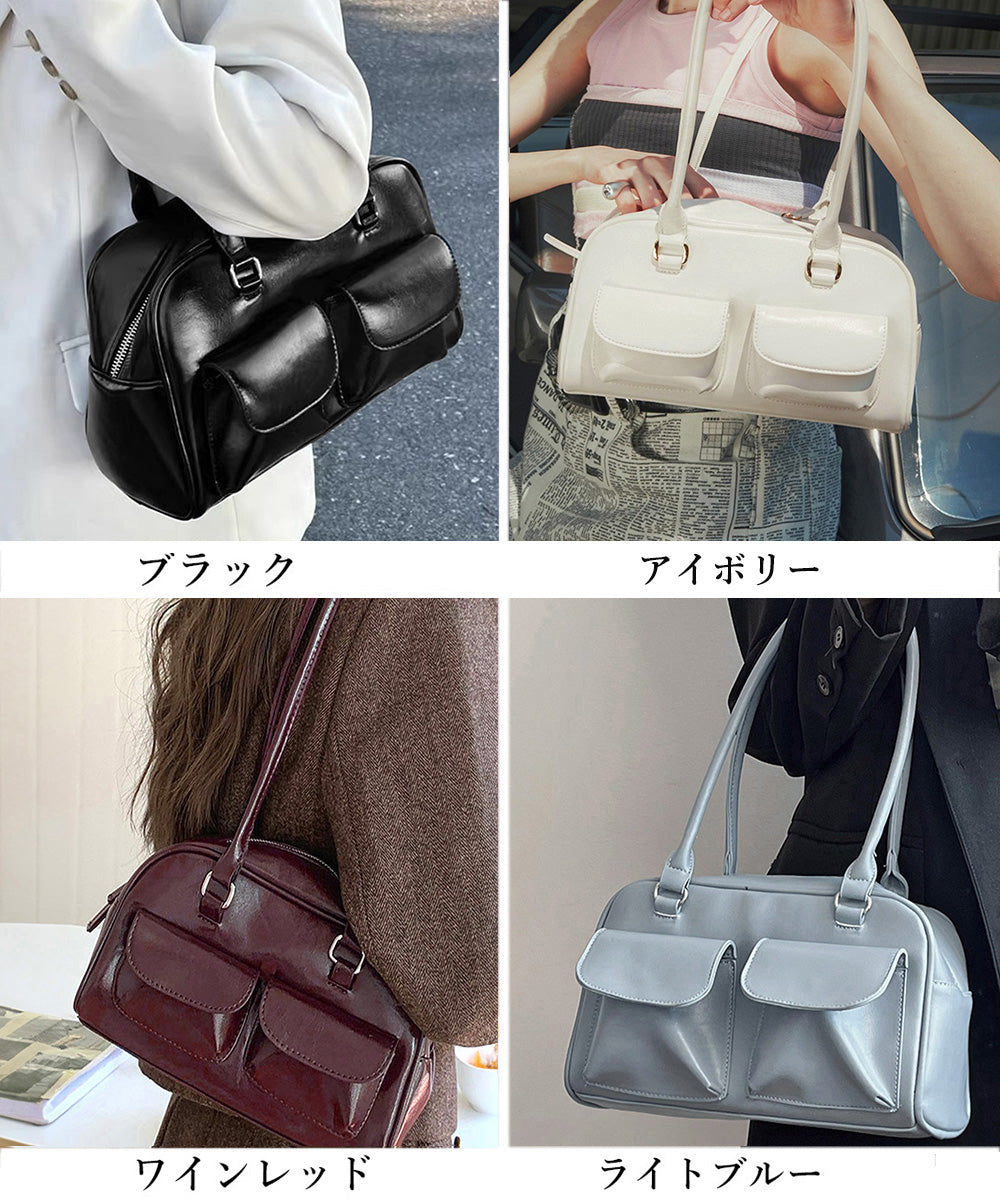 ロングハンドル肩掛けバッグ